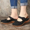 thumbnail image 1 of GERsome Women's Platform Wedge Comfort Closed Toe Flowers Slide Sandals Breathable holes Arch Support Footbed Indoors Or Outdoors Slip On, 1 of 1