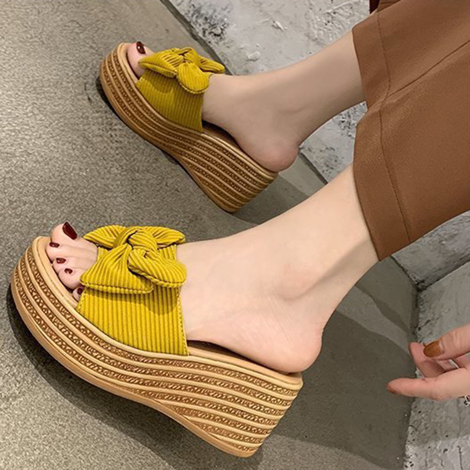 Bowknot wedges best sale