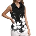 thumbnail image 1 of GERsome Women's Sleeveless Button Down Shirts Casual Tank Tops Loose Fit V Neck Summer Tops for Work S-2XL, 1 of 4