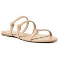 thumbnail image 1 of GERsome Women's Strappy Flat Sandals Open Toe Slides for Summer Beach Holiday Outdoor, 1 of 3