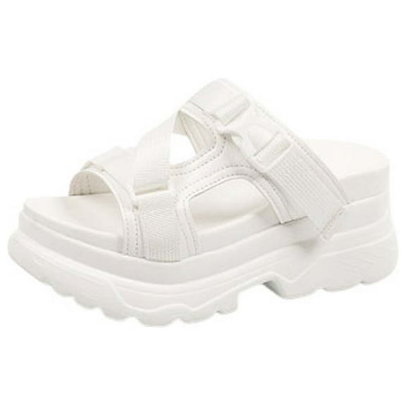 GERsome Women's Summer Sandals Thick Bottom Buckle Casual Slippers Casual Summer Beach Sandals