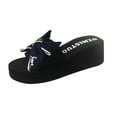 thumbnail image 1 of GERsome Women's Wedge Sandals Bow-Knot Platform Flip-Flops Beach Sandals Fashion Summer Thong, 1 of 5
