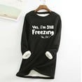 thumbnail image 1 of GERsome Women's Winter Warm Sherpa Lined Sweatshirt Pullover Crewneck Long Sleeve Fleece Lined Shirts Loungewear Tops S-XXXXXL /S, 1 of 3