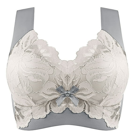 GERsome Women's Wireless Full Coverage Minimizer Non Padded Bra Wide Strap Honeycomb Cups Bras