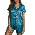 thumbnail image 1 of GERsome Womens 2 Piece Pajamas Set Summer Short Sleeve Sleepwear Button Down Nightwear Shorts Soft Pj Sets Comfortable Top and Shorts Pjs Set S-XL, 1 of 5