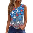 thumbnail image 1 of GERsome Womens 4th of July Tank Tops Button Up V Neck Sleeveless American Flag Stars Stripes Graphic Patriotic T Shirts S-2XL, 1 of 5