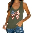 thumbnail image 1 of GERsome Womens 4th of July Tank Tops Summer USA Flag Stars Stripes Graphic Tees Scoop Neck Sleeveless Loose Fit T-Shirts S-2XL, 1 of 5