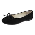 thumbnail image 1 of GERsome Womens Ballet Flats Faux Suede Comfort Slip On Round Toe Summer Dress Shoes for Casual Office Work Wedding, Black Size 9.5, 1 of 4
