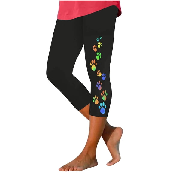 GERsome Womens Capri Leggings Soft Lightweight Slim Yoga Pants for Running Cycling Workout Tummy Control High Waisted Tights S-2XL