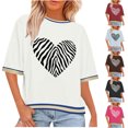 thumbnail image 1 of GERsome Womens Crop Tops Short Sleeve Cropped T Shirts Casual Crew Neck Drop Shoulder Loose Fit Summer Graphic Tees, Sizes S-3XL, 1 of 7