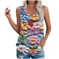 thumbnail image 1 of GERsome Womens Floral Tank Tops Sleeveless V Neck Loose Fit Flowy Tee Shirts Summer Tank Blouses for Women S-3XL, 1 of 5