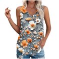 thumbnail image 1 of GERsome Womens Floral Tank Tops Sleeveless V Neck Loose Fit Flowy Tee Shirts Summer Tank Blouses for Women S-3XL, 1 of 5