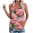 thumbnail image 1 of GERsome Womens Floral Tank Tops Sleeveless V Neck Loose Fit Flowy Tee Shirts Summer Tank Blouses for Women S-3XL, 1 of 5