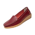 thumbnail image 1 of GERsome Womens Loafers Slip On Dress Shoes Round Toe Comfort Casual Walking Flats Shoes, Wine Size 9.5, 1 of 7