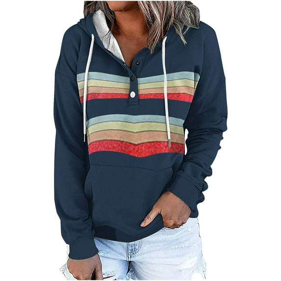 GERsome Womens Long Sleeve V Neck Hoodie Sweatshirts Lightweight Pullover Tops with Pocket