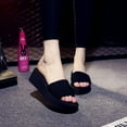 thumbnail image 1 of GERsome Womens Open Toe Platform Sandal,Comfort Slip On Backless Wedge Sandals with Arch Support,Casual Fashion Non-Slip Beach Slide, 1 of 5