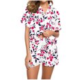 thumbnail image 1 of GERsome Womens Pajamas 2 Piece Lounge Set Pjs Button Down Top and Shorts Matching Sets Summer Soft Loungewear S-XXL, 1 of 5