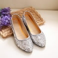 thumbnail image 1 of GERsome Womens Pointed Toe Flat Shoes Rhinestones Dress Shoes Low Wedge Flats Comfort Slip On Flats Shoes for Woman Classic Softable Shoes, 1 of 6
