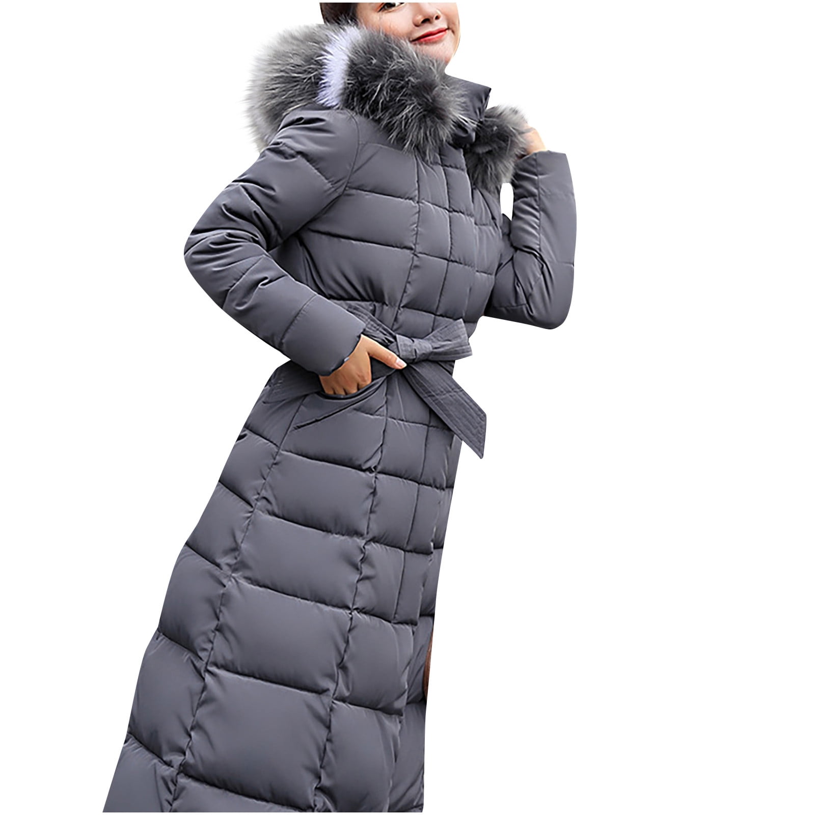 GERsome Womens Puffer Jacket, Winter Coats for Women Fashion Long Hooded Padded Bubble Coat with Faux Fur Collar GERsome Womens Puffer Jacket, Winter Coats for Women Fashion Long Hooded Padded Bubble Coat with Faux Fur Collar