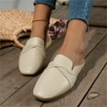 thumbnail image 1 of GERsome Womens Round Toe Flat Slides Sandals Bow Tie Slip on Mules Summer Comfortable Beach Shoes Slippers, 1 of 1
