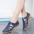 thumbnail image 1 of GERsome Womens Sandals Wedge Shoes: Comfortable Ankle Strap Closed Toe Summer Platform Sandals Casual Bohemia Gladiator Outdoor Wedges, 1 of 4