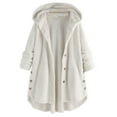 thumbnail image 1 of GERsome Womens Sherpa Hoodie Long Sleeve Teddy Bear Jacket Button Fluffy Pullover Fleece Faux Fur Cardigan Coats for Ladies, 1 of 4