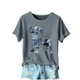 thumbnail image 1 of GERsome Womens Short Sleeve T-Shirts Crew Neck Cute Animal Graphic Shirts Plain Summer Loose Fit Casual Basic Tees, Sizes S-2XL, 1 of 4