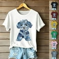 thumbnail image 1 of GERsome Womens Short Sleeve T-Shirts Crew Neck Cute Animal Graphic Shirts Plain Summer Loose Fit Casual Basic Tees, Sizes S-2XL, 1 of 5