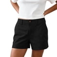 thumbnail image 1 of GERsome Womens Shorts with Pockets Summer Casual Vacations Wide Leg Shorts Black Size 2XL, 1 of 8