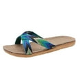 thumbnail image 1 of GERsome Womens Slippers Anti-slip Linen Open Toe Flat Beach Slippers, 1 of 6