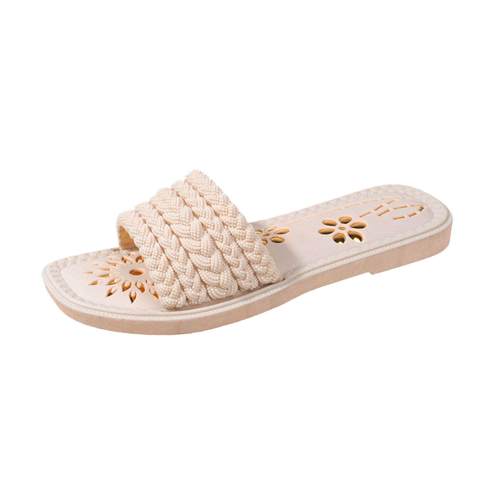 braided square toe slides