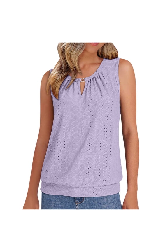 Womens Summer Tank Tops Sleeveless V Neck Business Casual Tank Solid Color Basic Loose Fit Dressy Blouses Work Tee Shirts S-2XL