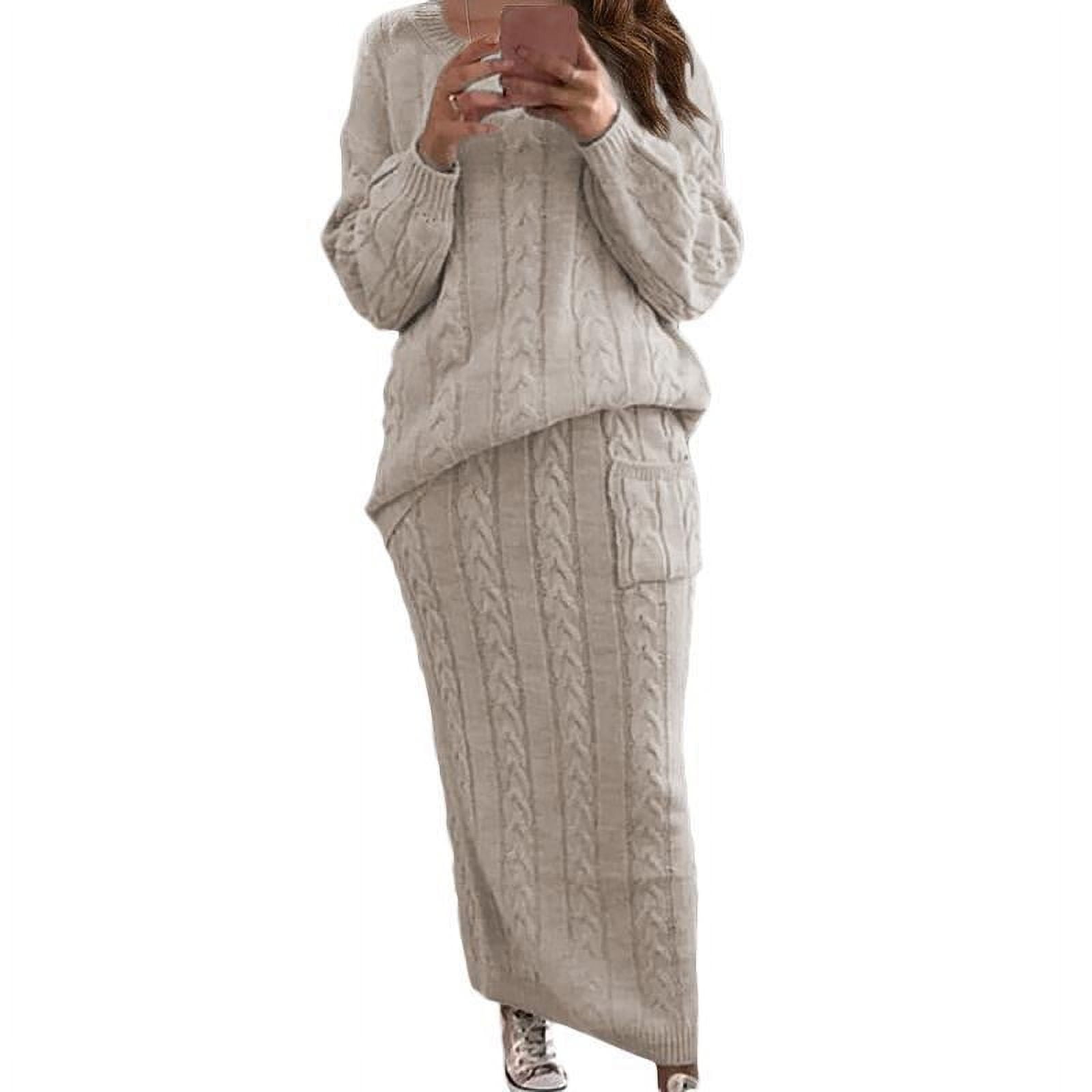 GERsome Womens Sweater Sets Winter Chunky Cable Knit 2 Piece Outfits