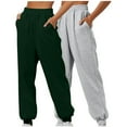 thumbnail image 1 of GERsome Womens Sweatpants - 2 Pack Womens High Waisted Baggy Sweatpants Fall Jogger Pants Trendy Lounge Trousers with Pockets Super Soft Athletic Joggers Casual Pants Multi Color Available, 1 of 4