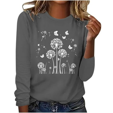 GERsome Womens Sweatshirts Crewneck Loose Fitting Tops For Women Long Sleeve Shirts Pullover