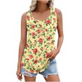 thumbnail image 1 of GERsome Womens Tank Tops Summer Sleeveless Floral T-Shirts Flowy Pleated Crewneck Tunics Tee S-5XL, 1 of 6