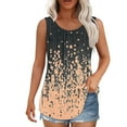 thumbnail image 1 of GERsome Womens Tank Tops Summer Sleeveless Floral T-Shirts Flowy Pleated Crewneck Tunics Tee S-5XL, 1 of 7