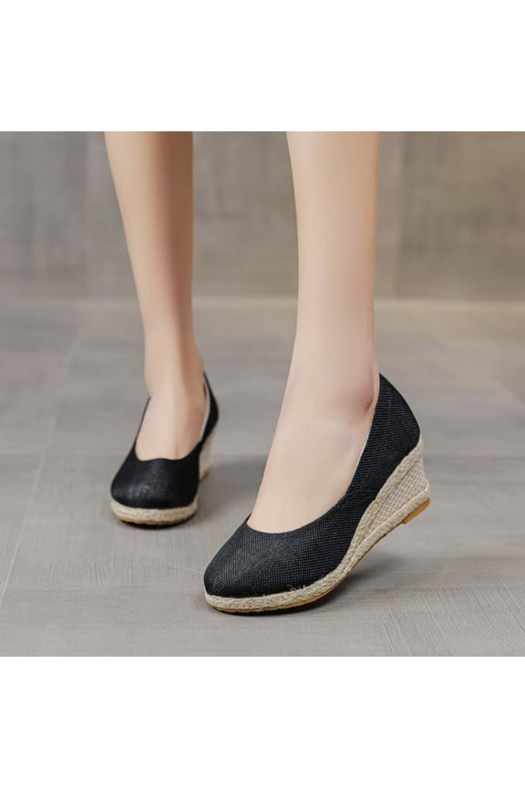 Womens Wedge Sandals Espadrilles Closed Toe Comfortable Casual Summer Platforms
