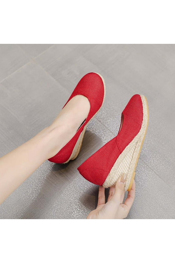 Womens Wedge Sandals Espadrilles Closed Toe Comfortable Casual Summer Platforms