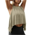thumbnail image 1 of GERsome Workout Tank Tops for Women Cropped Sleeveless Sports Athletic Yoga Running Gym Crop T Shirts S-2XL, 1 of 9