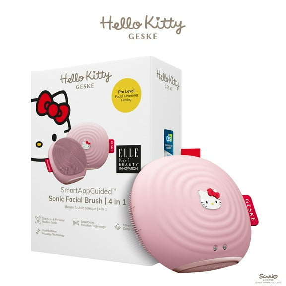 GESKE Hello Kitty Pink Sonic Facial Brush 4 in 1 4099702004443