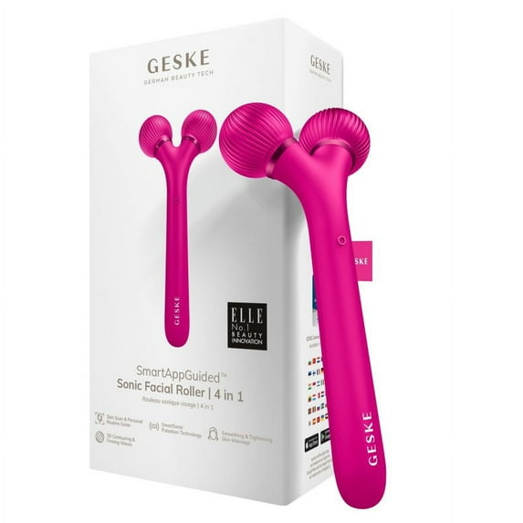 GESKE SmartAppGuided Sonic Facial Roller 4 in 1