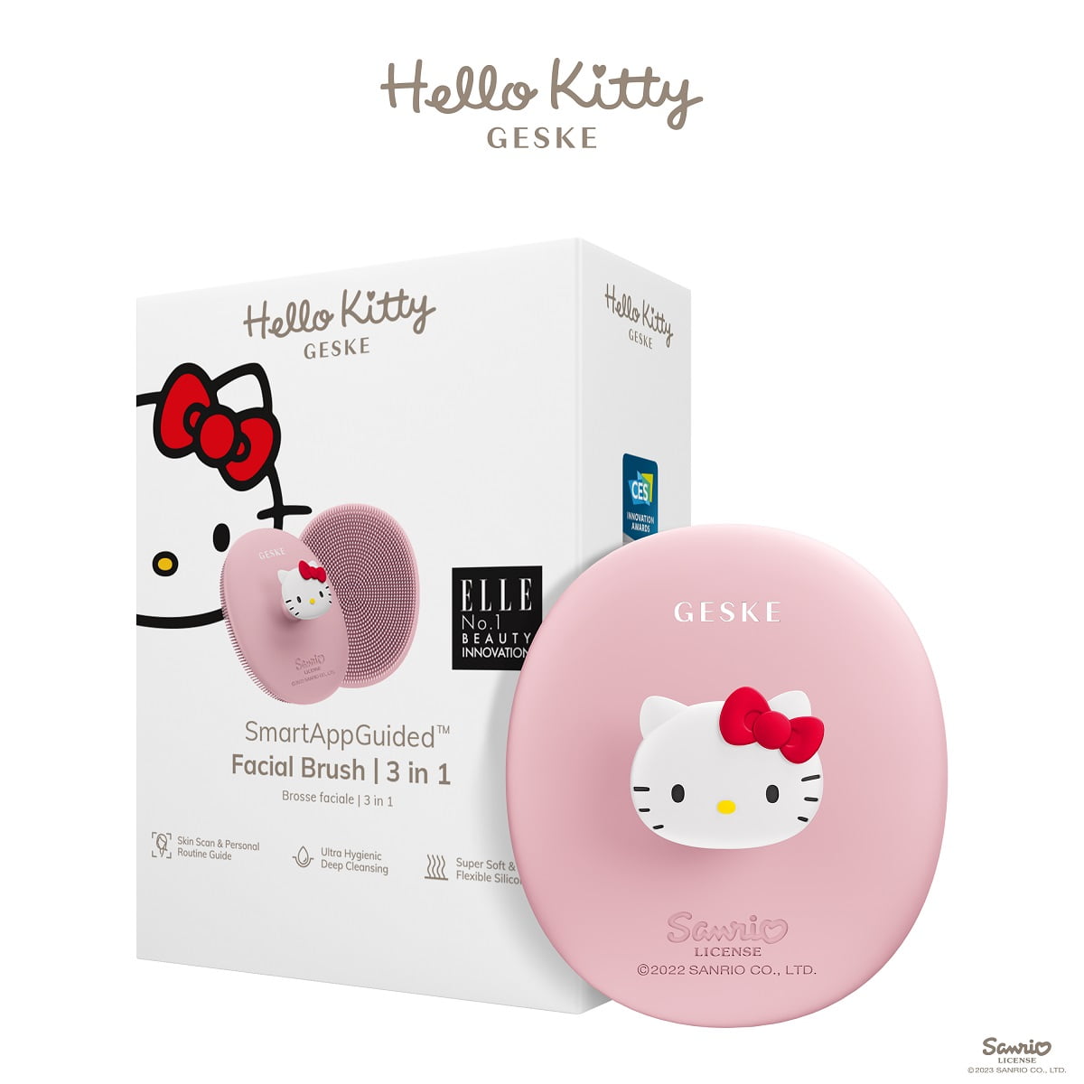 【新品・未開封】Hello Kitty GESKE 美顔器 本体3点セット GESKE x Hello Kitty SmartAppGuided Facial Brush 3-in-1 - Walmart.com