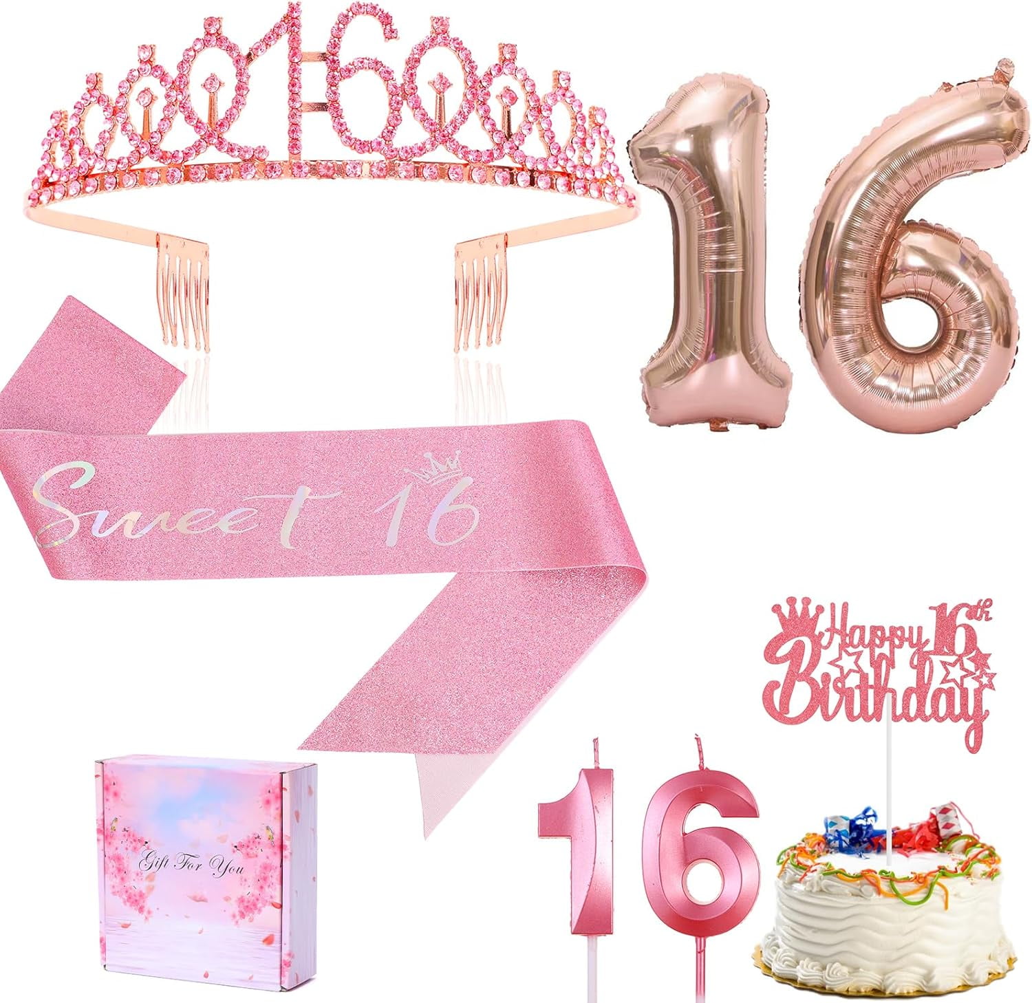MEANT2TOBE Purple Princess 7th Birthday Sash And Tiara Set - Glitter - View #9
