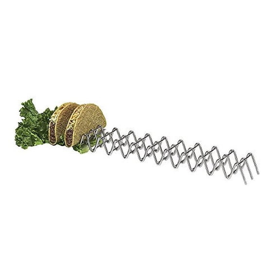 G.E.T. 4-81828 Stainless Steel Metal Taco Holder / Stand, Holds 12 Street / Mini Tacos