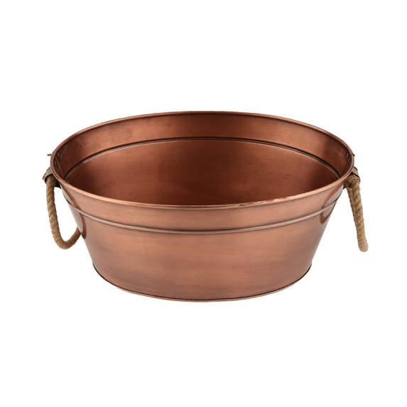 GET BT-1913-ACPR Copper Beverage Tub with Rope Handles, 4 Gallon