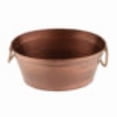 thumbnail image 1 of Winco BT-2215-ACPR 8 gal, 21.25 x 15.25 in. Oval Antique Copper Beverage Tub with Rope Handles, 9.5 in. Tall, 1 of 2