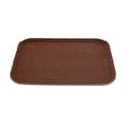 thumbnail image 1 of GET NS-1216-BR BPA-Free Non-Slip Plastic Rectangular Serving Tray, 12" x 16", Brown, 1 of 2