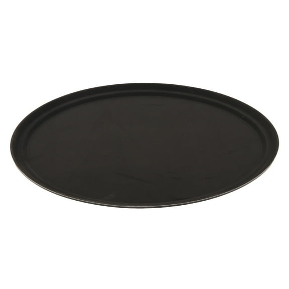 GET NS-2700-BK BPA-Free Non-Slip Plastic Oval Serving Tray, 27" x 22", Black