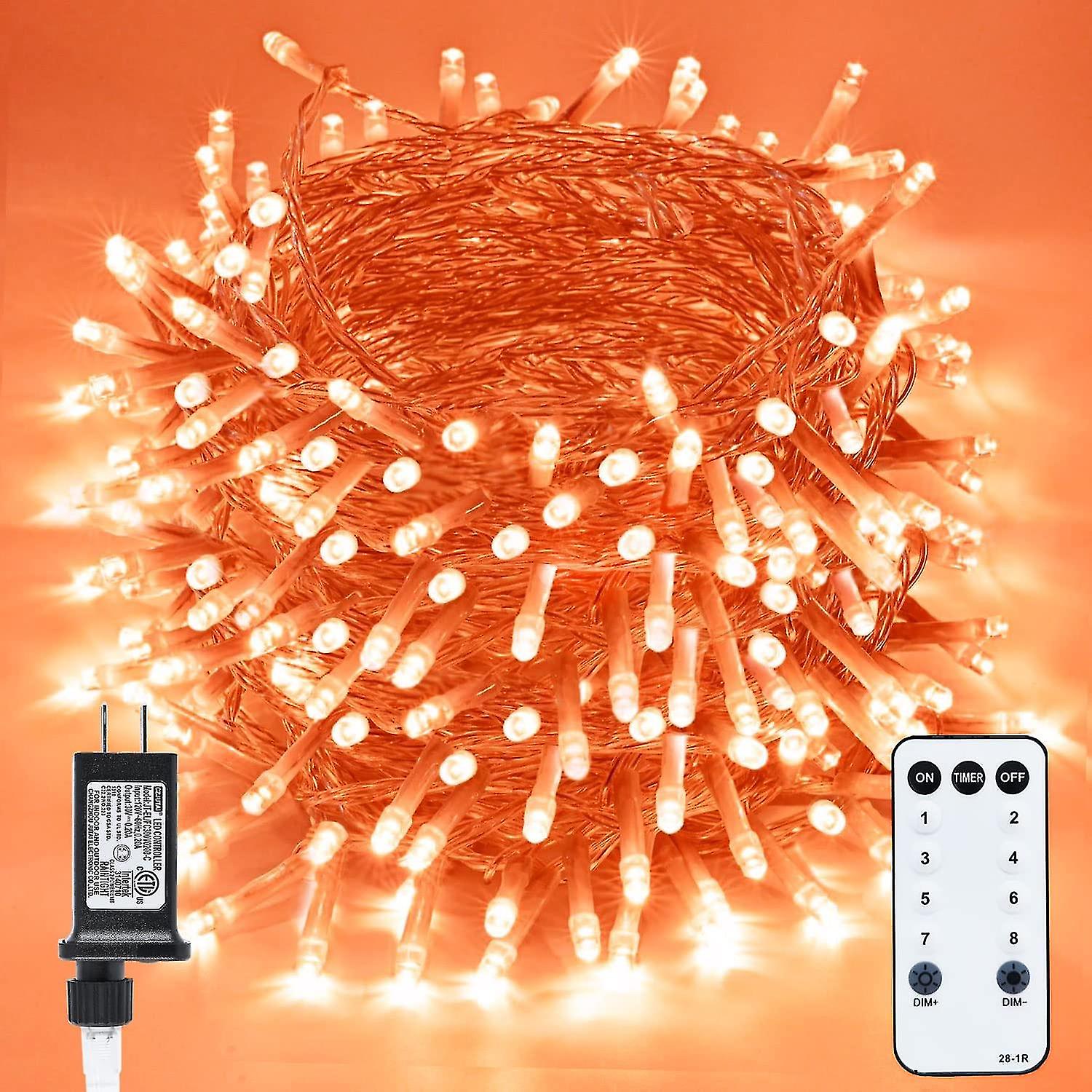 GET IT Orange String Lights 800led 100m 8 Modes Timer Plug In ...